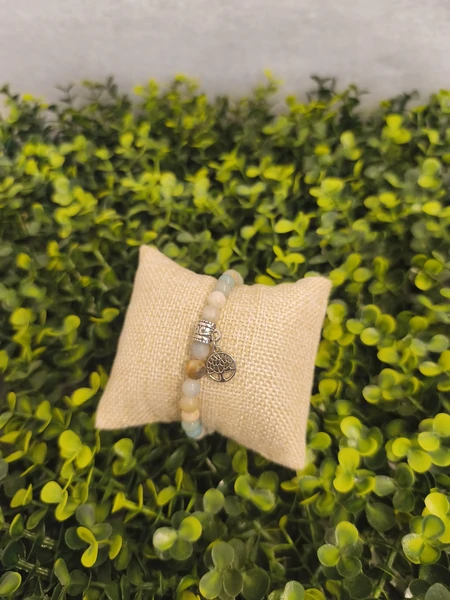 Bracelet en Amazonite par l'Atelier de la seconde vie