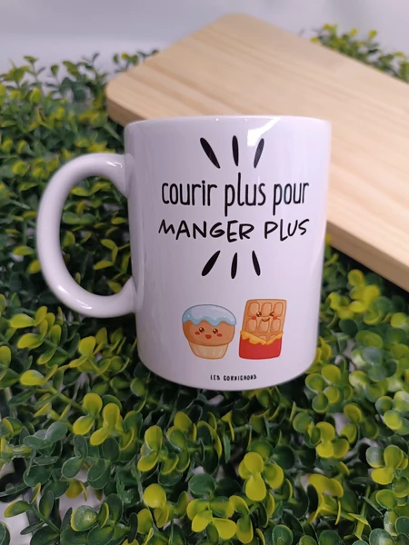 mug Courir plus pour manger plus ~ par Les cornichons