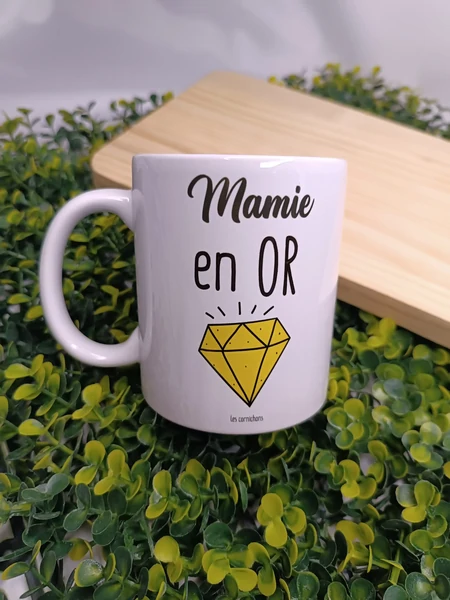 mug mamie en or ~ par Les cornichons