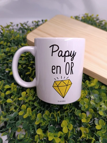 Mug Papy en or ~ par Les cornichons
