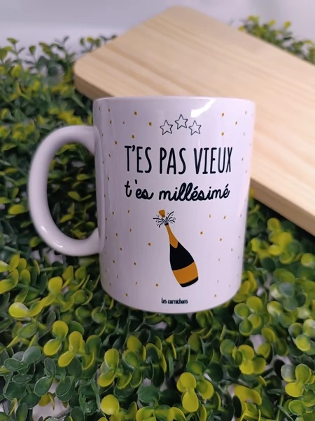 mug T’es pas vieux ~ par Les cornichons